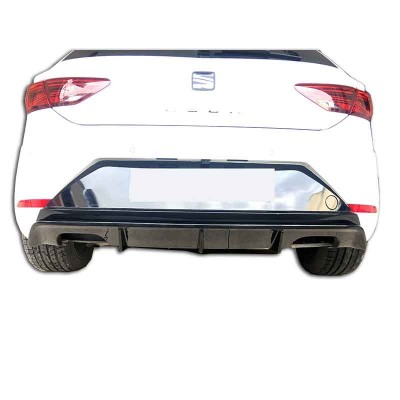 Seat Leon (2017 - 2019)  Çift Çıkış Arka Tampon Eki - Difüzör (Plastik)