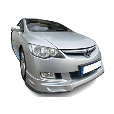 Honda Civic Fd6 (2006-2009) Makyajsız  Kasa için Makyajlı Ön Tampon Ek (Plastik)